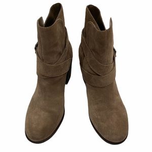 BCBGeneration Aries taupe wraparound ankle boots